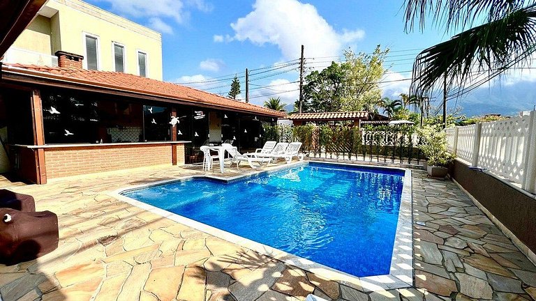 300 MTS Praia +Piscina +Hidro +Ar cond +Sinuca