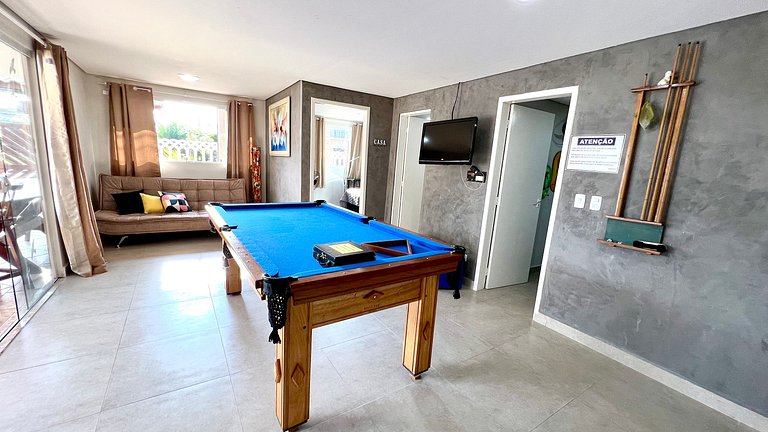 300 MTS Praia +Piscina +Hidro +Ar cond +Sinuca