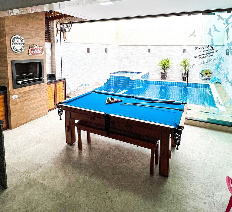 Perto do mar completa com piscina e sinuca