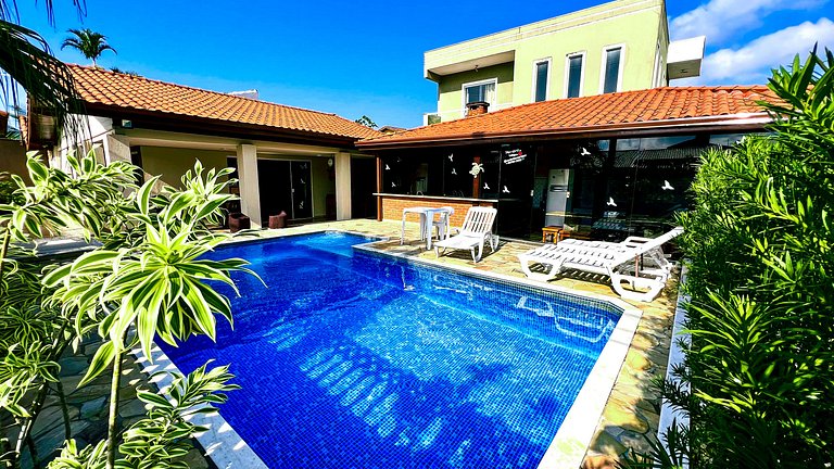 300 MTS Praia +Piscina +Hidro +Ar cond +Sinuca