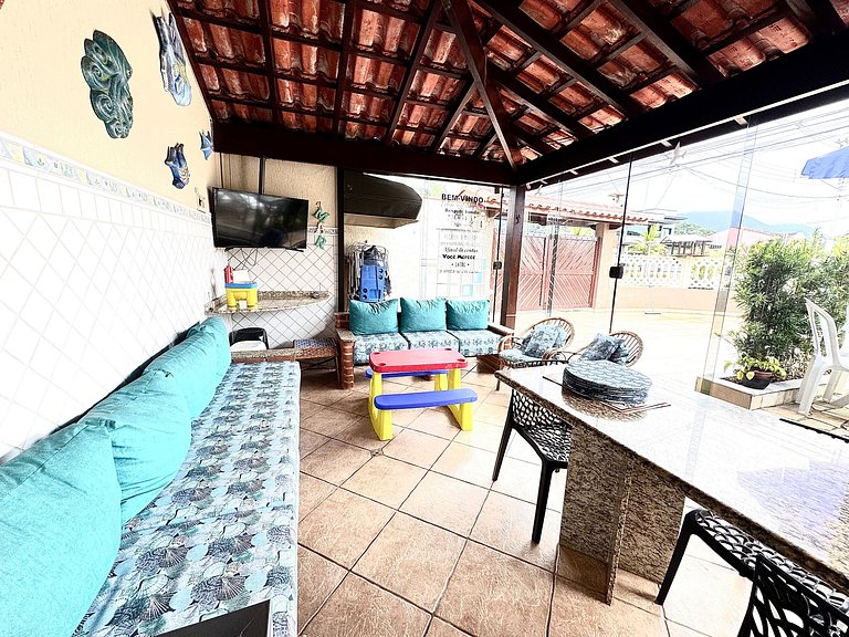 300 MTS Praia +Piscina +Hidro +Ar cond +Sinuca