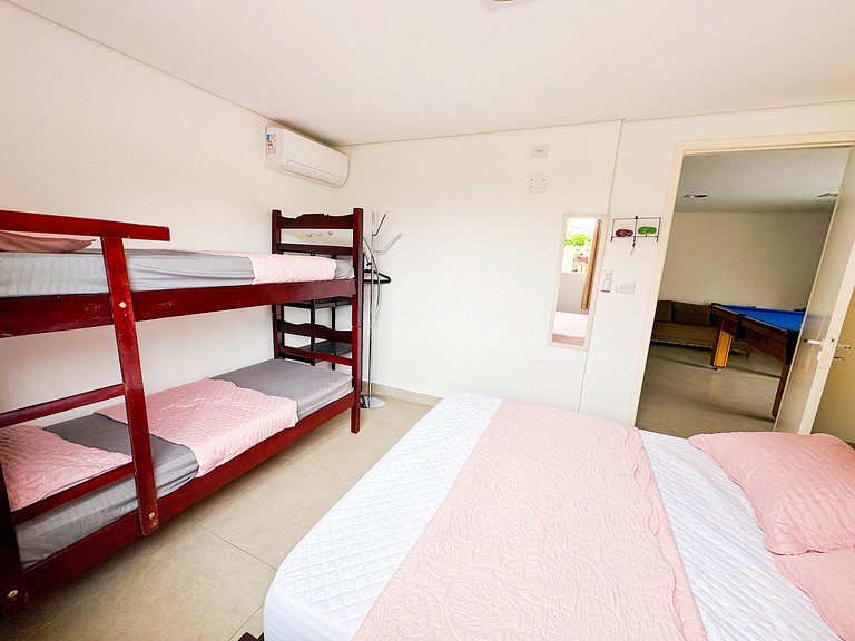 300 MTS Praia +Piscina +Hidro +Ar cond +Sinuca