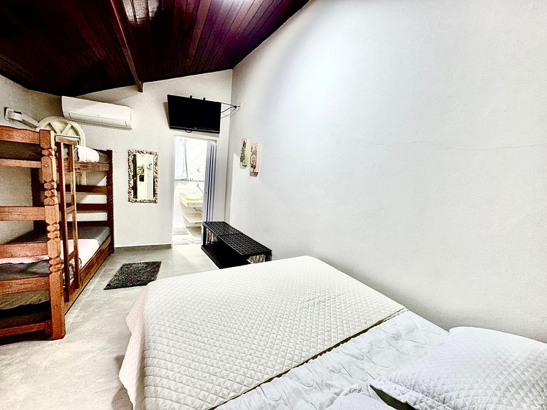 300 MTS Praia +Piscina +Hidro +Ar cond +Sinuca